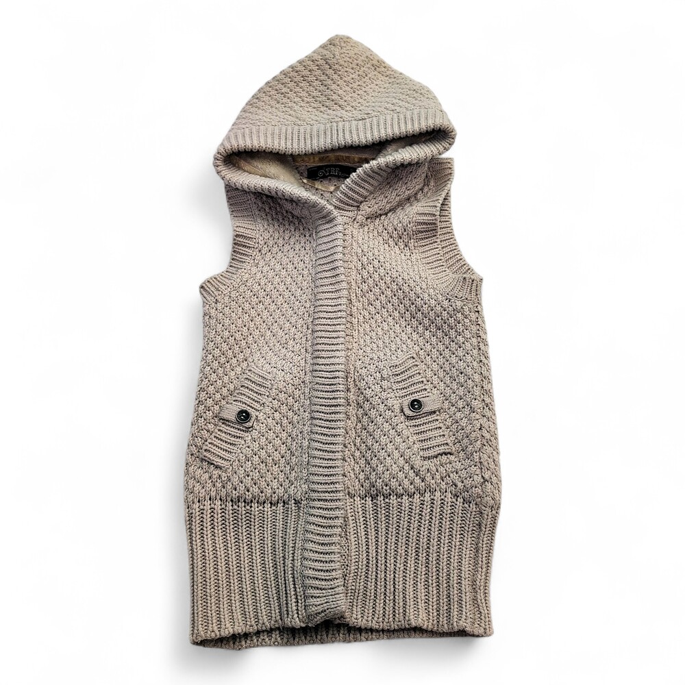 TRF Hooded Sleeveless‎ Knit Vest with Pockets M